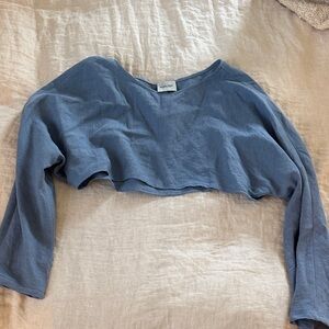 Rachel Comey Slate Blue Crop Top